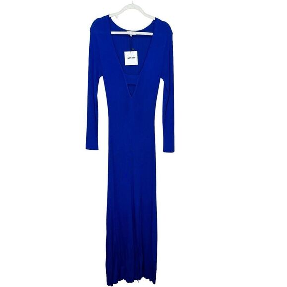 NEW Auteur Stevie Maxi Dress in Cobalt Blue XL Revolve Rib Knit - Picture 4 of 12